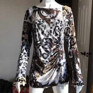 Hale Bob Baroque print long sleeve top
